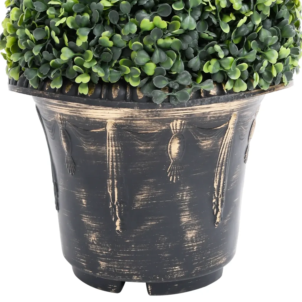 Pianta di Bosso Artificiale a Spirale con Vaso Verde 117 cm cod mxl 72965