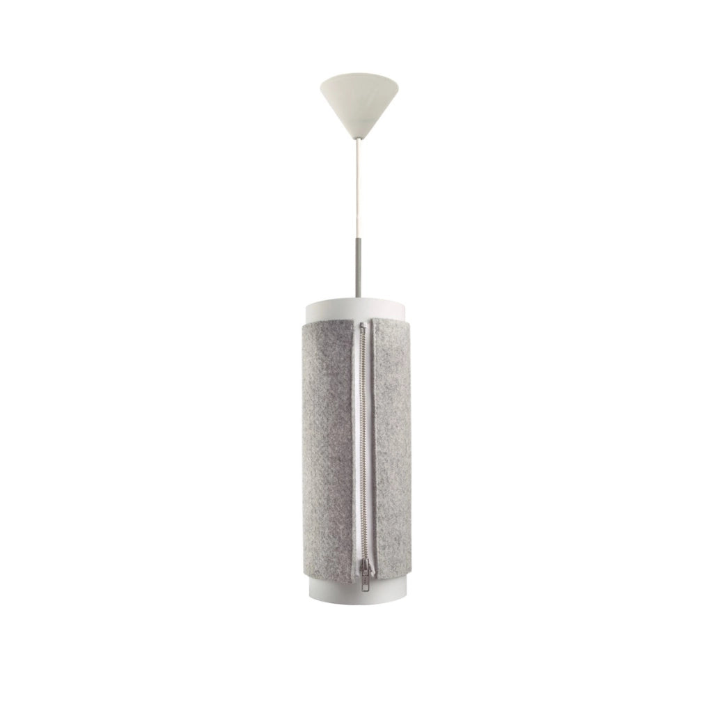 Lampada a sospensione Zip Star in feltro grigio