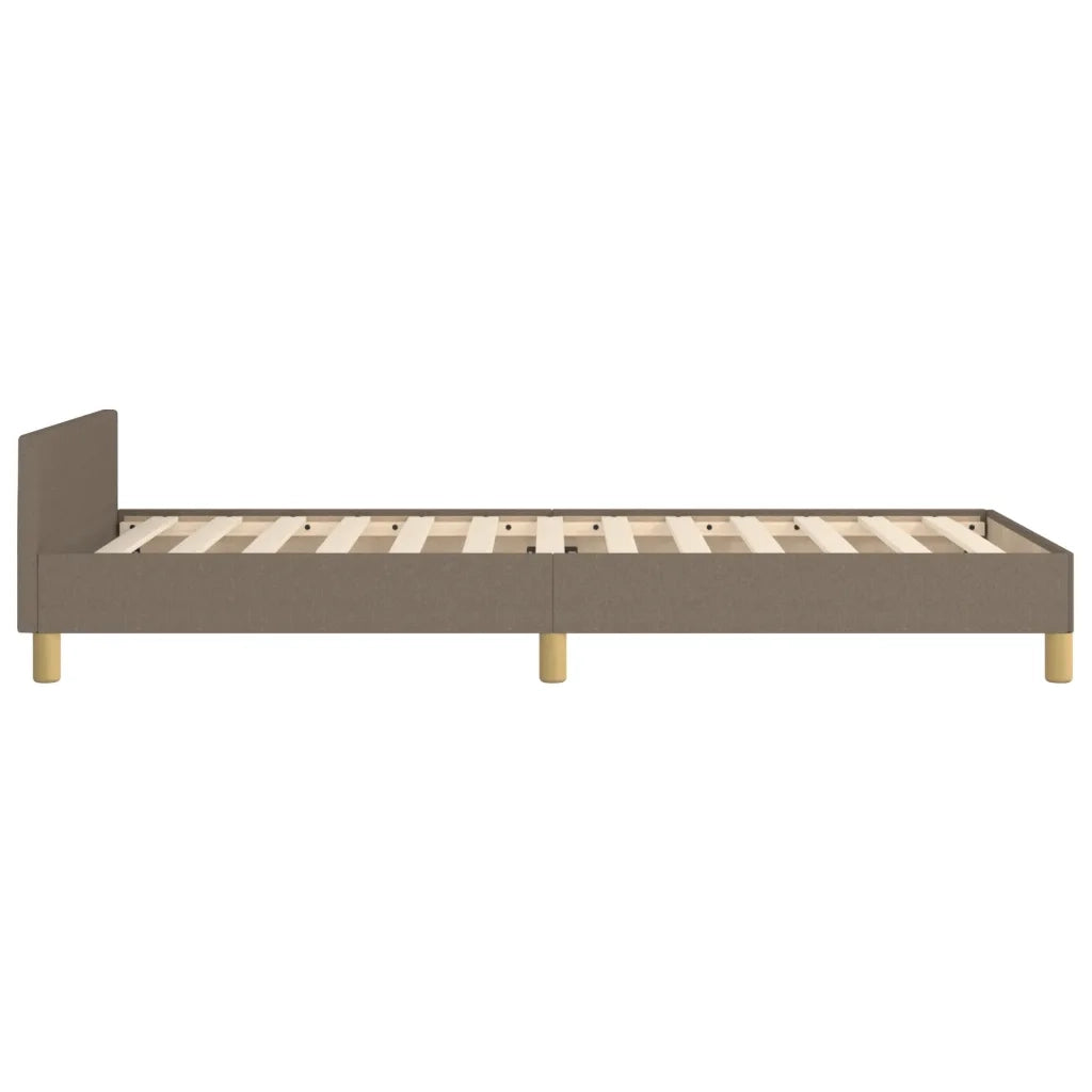 Giroletto senza Materasso-Struttura Letto Tortora 90x200 cm Tessuto 437940