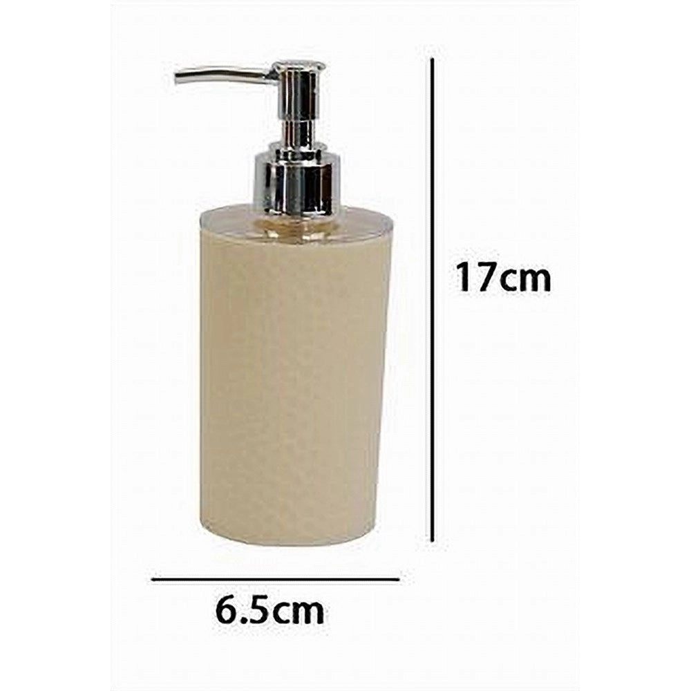 Trade Shop - Dispenser Sapone Liquido Bagno Per Lavandino Beige Accessori Arredo Bagno 79789 -