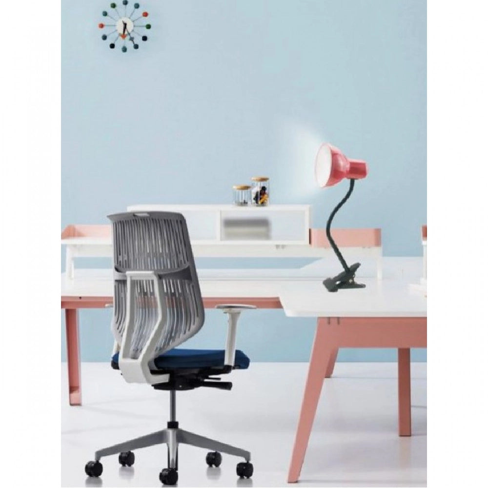 Trade Shop - Lampada Snodabile Da Scrivania Luce Tavolo Braccio Flessibile Orientabile Pinza -