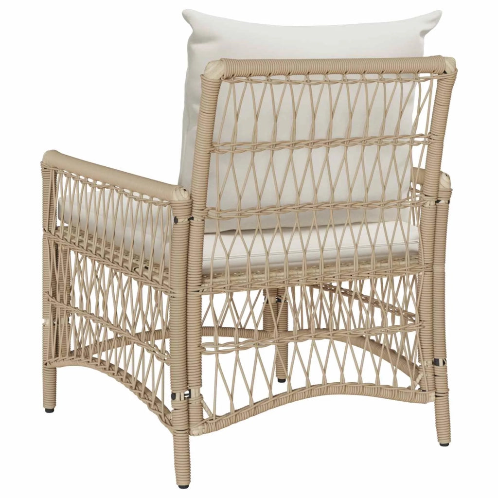 Sedia da Giardino con cuscino Beige 73 x 61 x 77 cm polyrattan 42006221