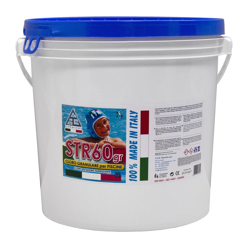 CLORO PER PISCINA IN POLVERE STR60GR   25 KG- 1,0 pz