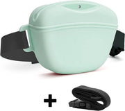 Zak per cani in silicone - Chiusura magnetica e clip - Tas per lezioni di addestramento per cani - Borsa per snack per cani - Tas per trattamenti per cani secchi e umidi