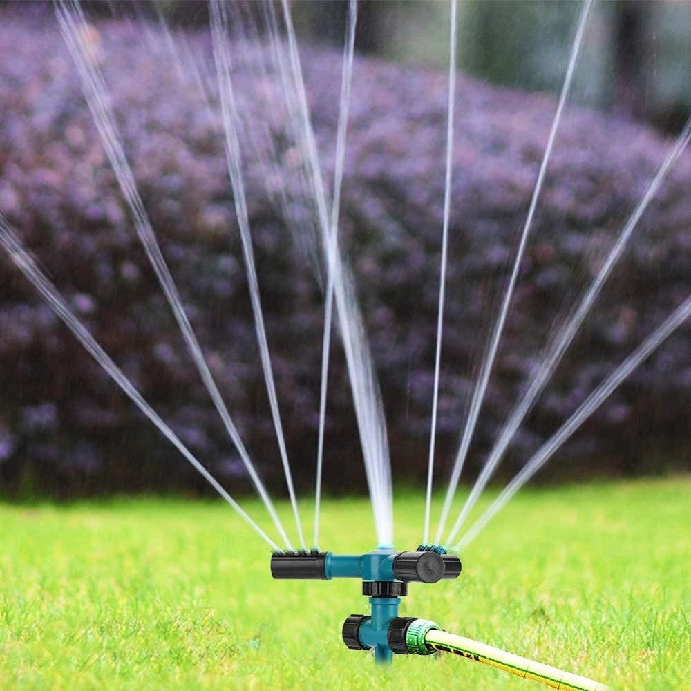 Trade Shop - Testine Spruzzatore Irrigatore Rotante A 360° Irrigazione Automatica A 3 Braccia -
