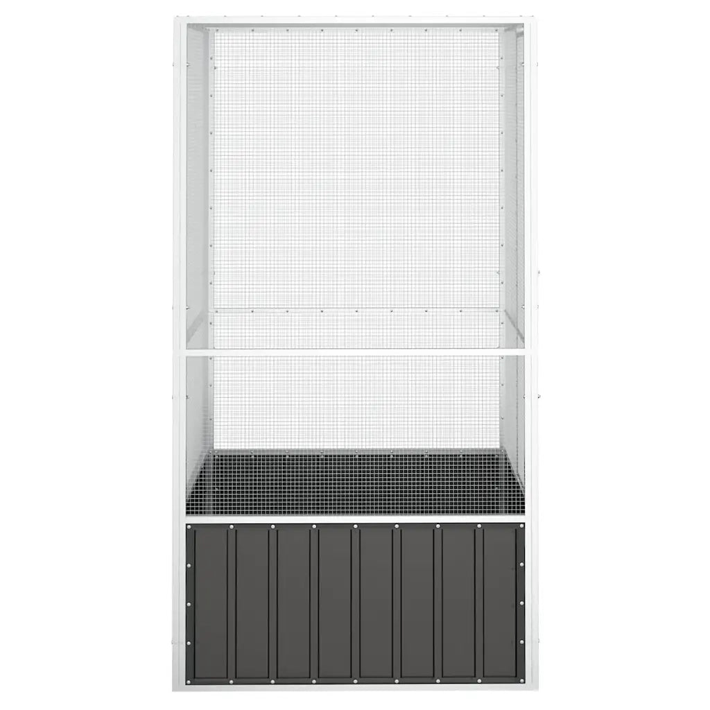 Gabbia per Uccelli Antracite 111x107x211,5 cm Acciaio Zincato 171548