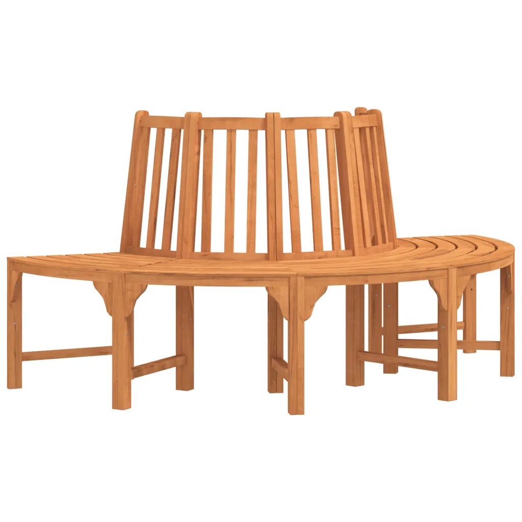 Panchina Albero Semi Circolare Ø208 Legno Massello di Eucalipto 362156