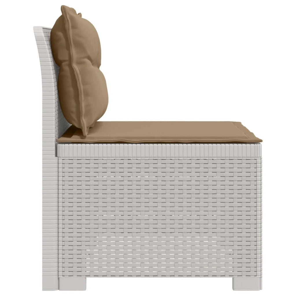 Divano da esterno-Divano da Giardino a 1 Posto con Cuscini Aspetto Rattan PP 750739