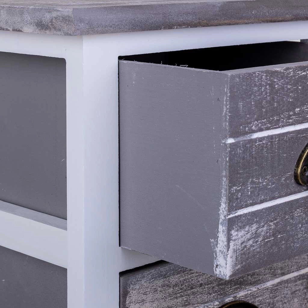 Comodino in legno bianco 30x30x73