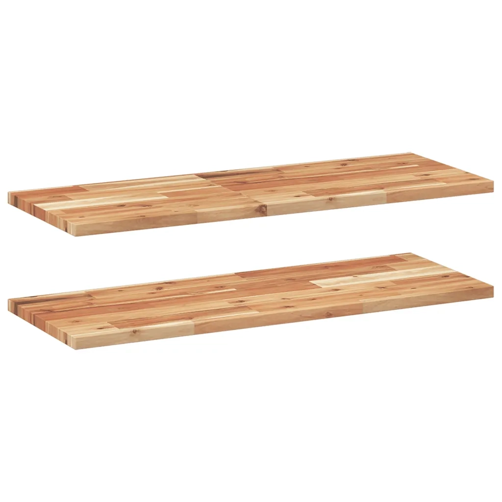 Mensole da Parete 2 pz 80x30x2 cm Legno Acacia Rifinito a Olio 3279532