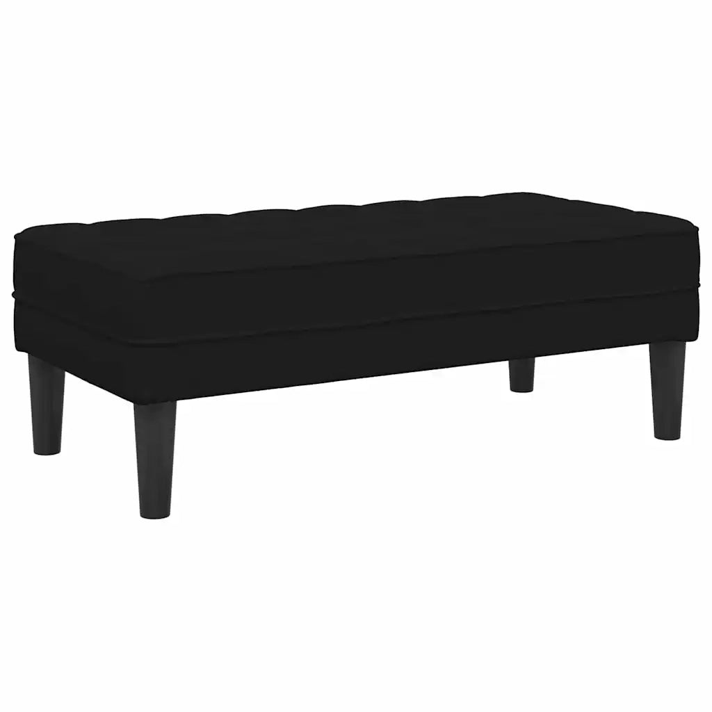 Set di divani con cuscino 2 pcs Nero Poliestere 3329270