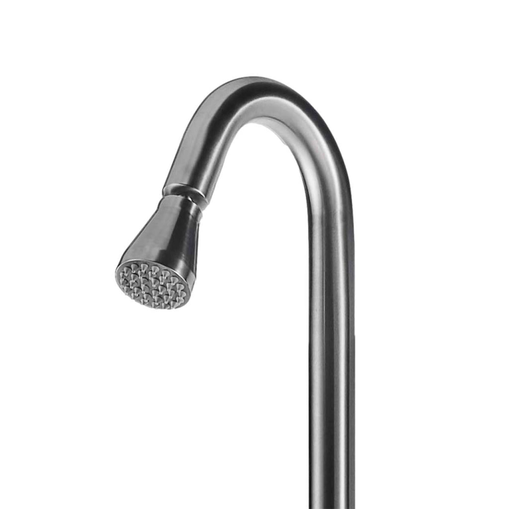 Doccia da Giardino 228x18x17,5 cm con Soffione Lavapiedi e Doccetta Sined Stintino Inox