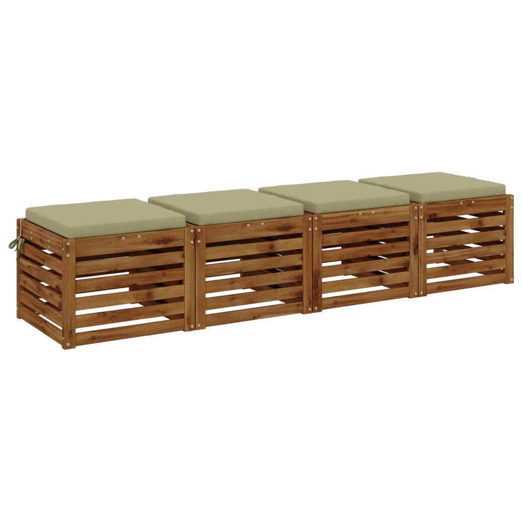 Cuscini per Sedia in 4 Pezzi SOEST 4 pz 100% Poliestere 944354