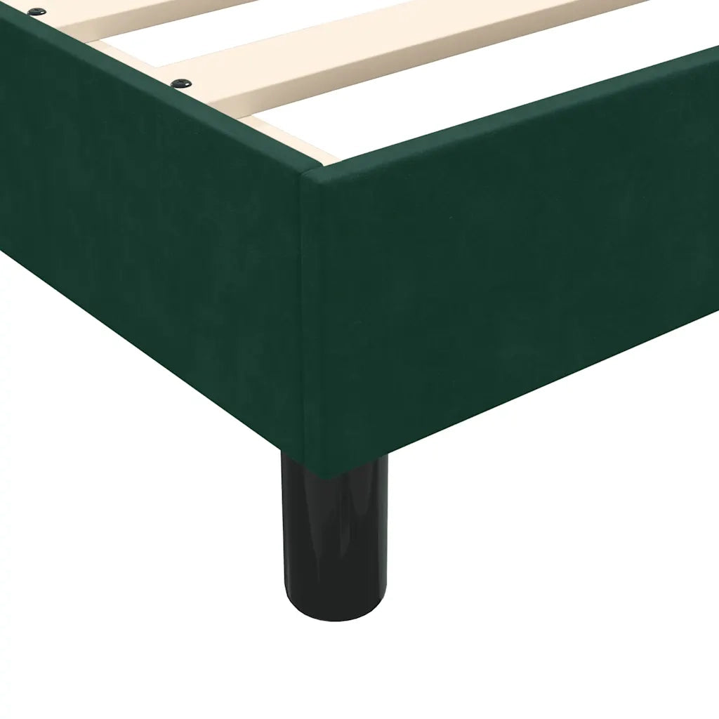 Giroletto a Molle senza Materasso Verde Scuro 80x210 cm Velluto 3315804