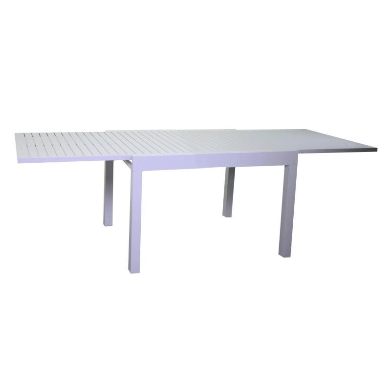 Tavolo alluminio sullivan allungabile bianco cm 90/180x90h73