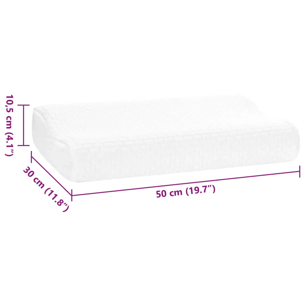 Cuscino da Letto Bianco 50 x 30 x 10,5 cm Schiuma Memory CFW9167605