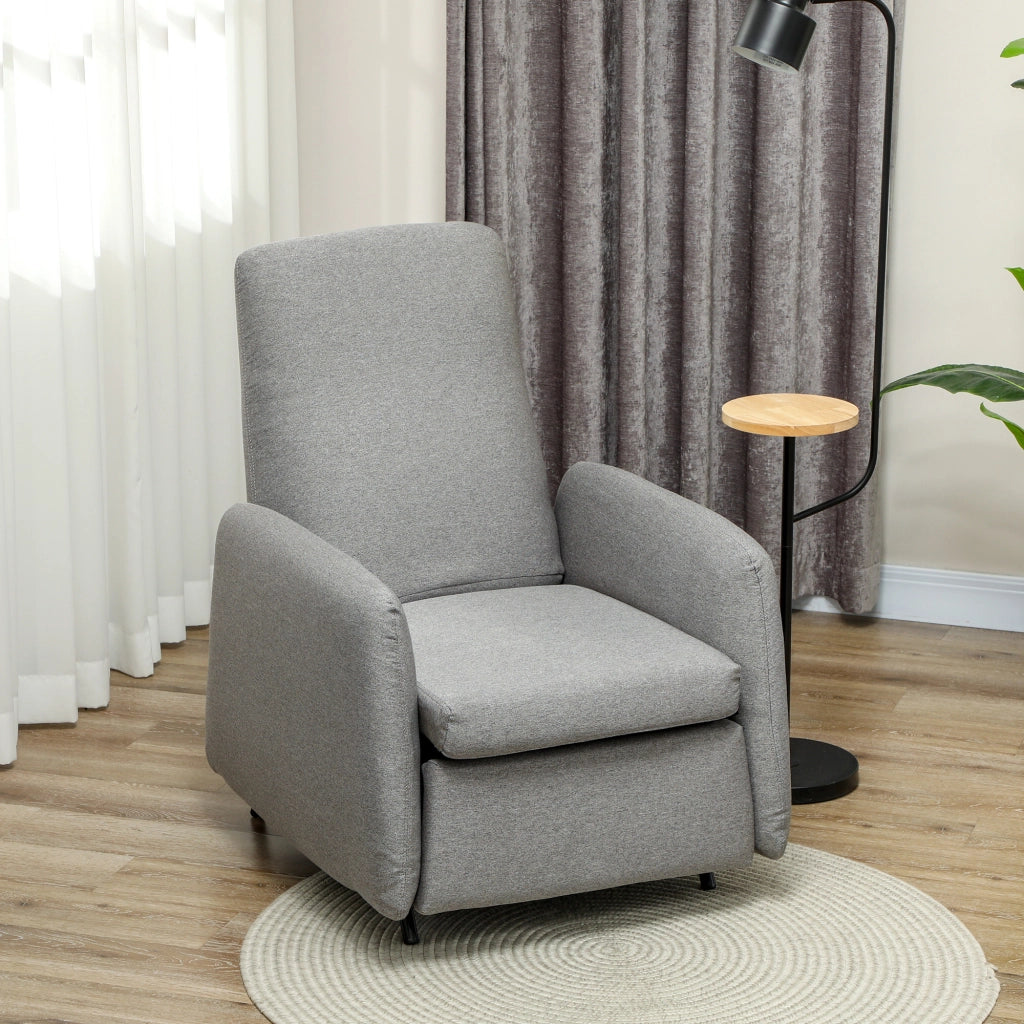Poltrona Relax Reclinabile con Poggiapiedi Estraibile ¨C zephmum ¨C Grigio