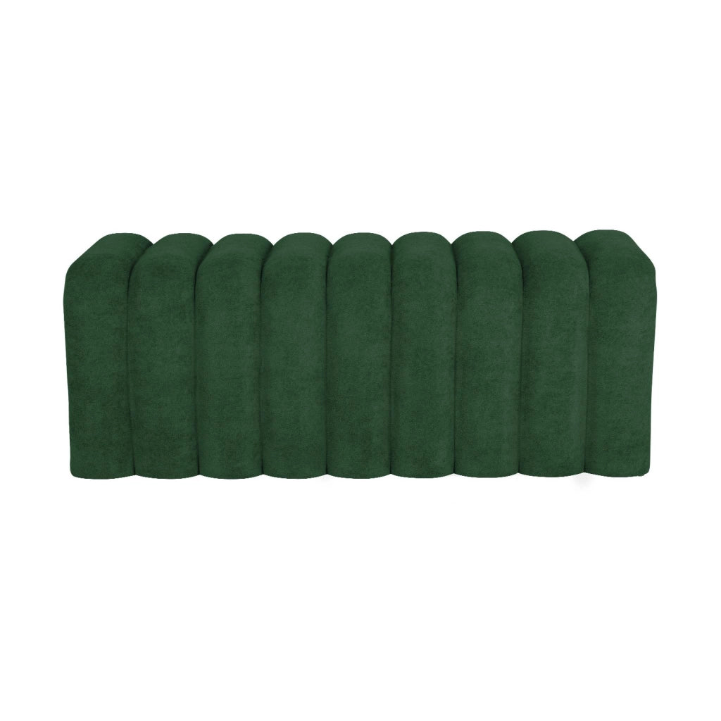 Panca, fine letto contemporaneo tessuto, verde scuro