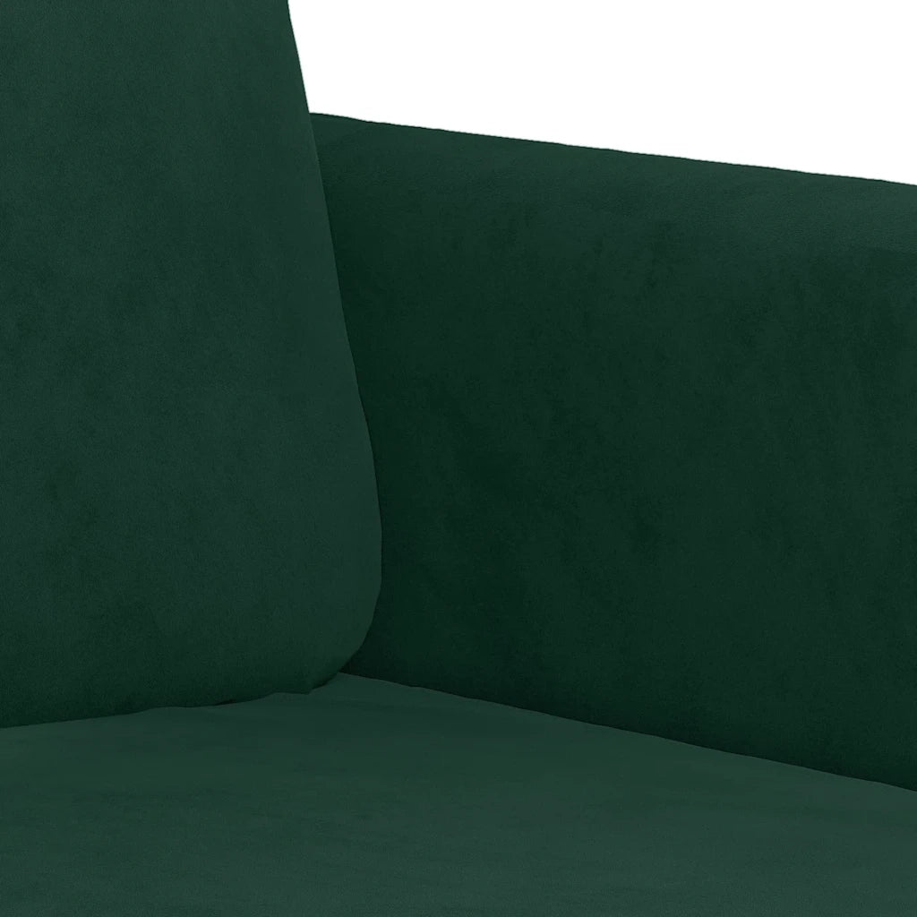 Set di Divani 2 pz con Cuscini Verde Scuro in Velluto 3201996