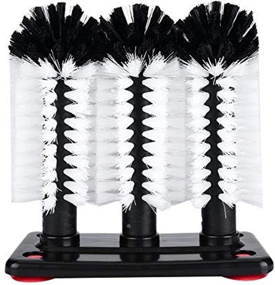 Set di 3 Spazzole per Pulizia Vaschette e Vetri
