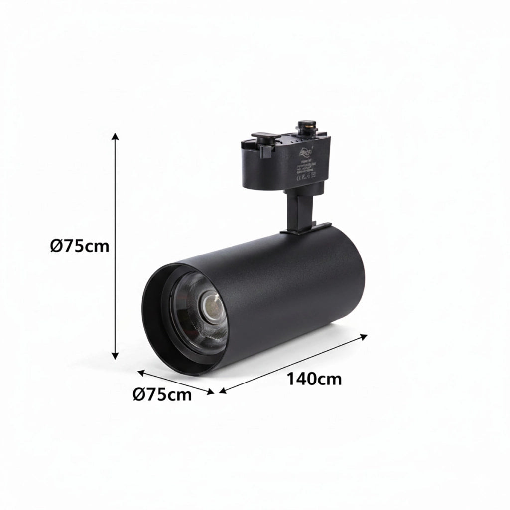 FARETTO LED BINARIO 30W MONOFASE NERO 3CCT 3000 4000 6000K 2740LM ET-21660