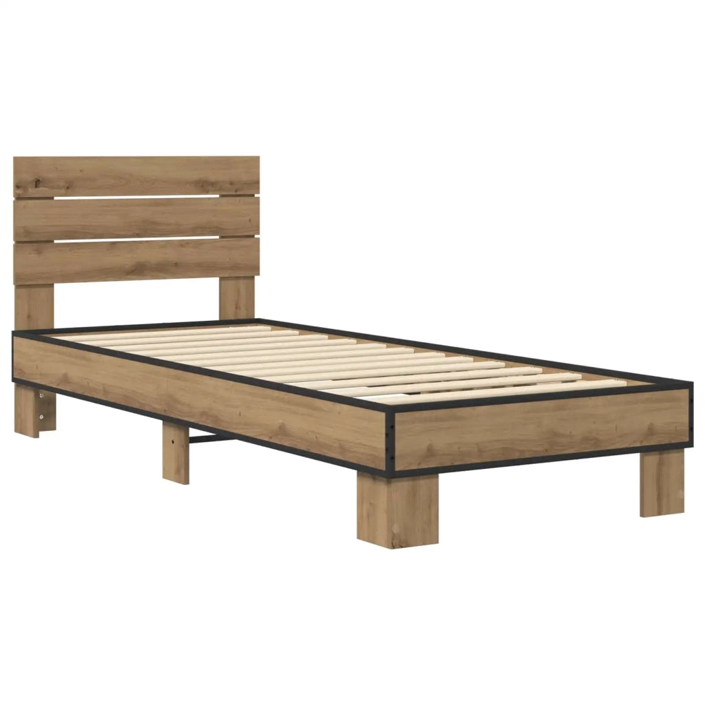 Struttura letto con testata Rovere Artigianale 80 x 200 cm 8009094