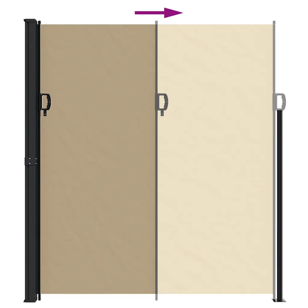 Tenda da Sole Laterale Retrattile Beige 220x500 cm 4004480