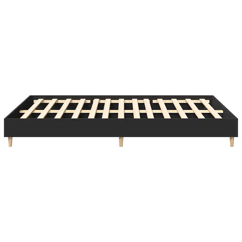 Giroletto senza Materasso Nero 150x200 cm in Legno Multistrato 3328709