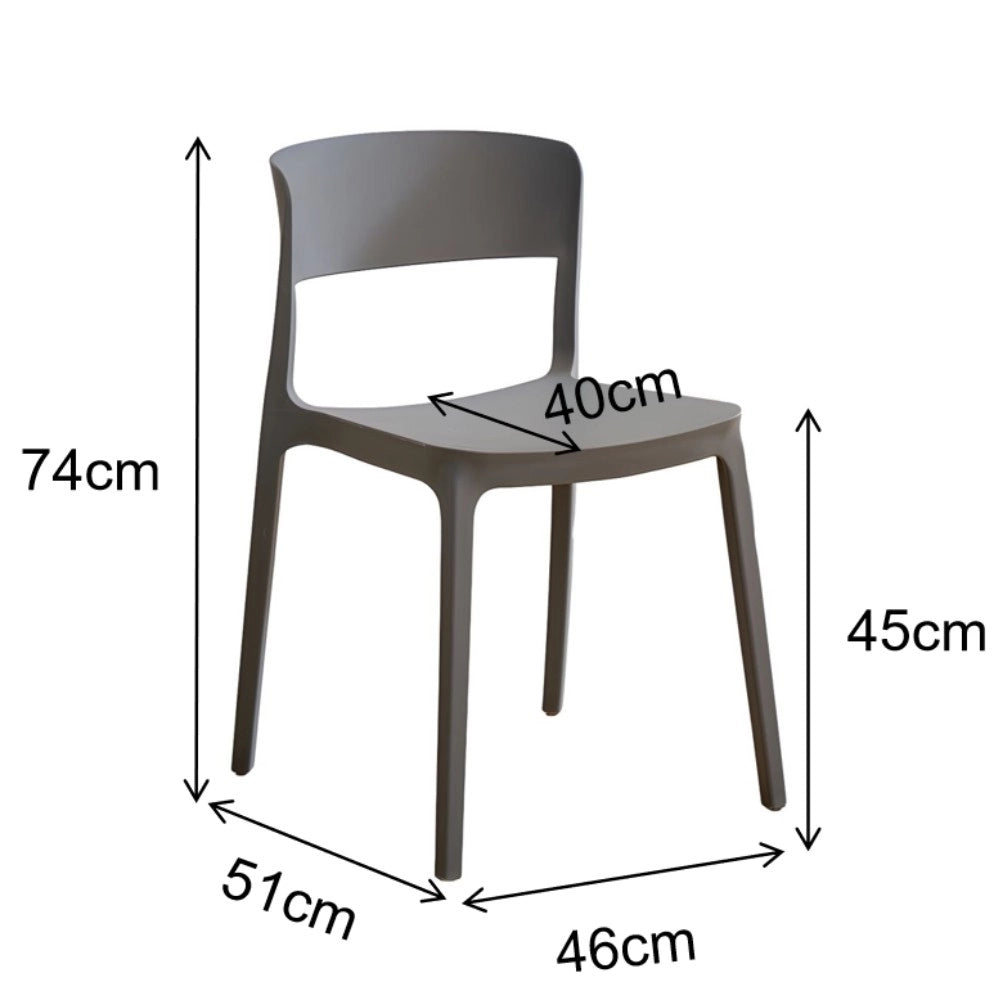 Sedia diaspro polipropilene 46x51x74 cm bianco
