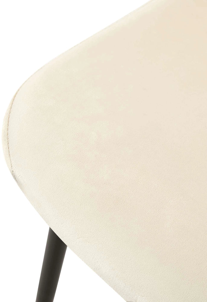 Set di 4 sedie Giverny crema,Velluto