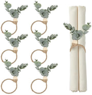 Servetringhe in legno rustico - stile boho - set da 4 - materiale naturale
