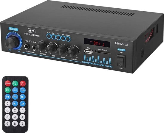 Stereo audioverstaccio Bluetooth 5.0 - 2.0 canali 50W + 50W - radio FM MP3 USB SD - bar karaoke per casa