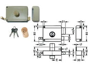 SERRATURA PER PORTE IN LEGNO CATEN. E SCR. DOPPIO CILINDRO FISSO 6300- - mm.40 SX (Y63000402) - 1 pezzi YALE