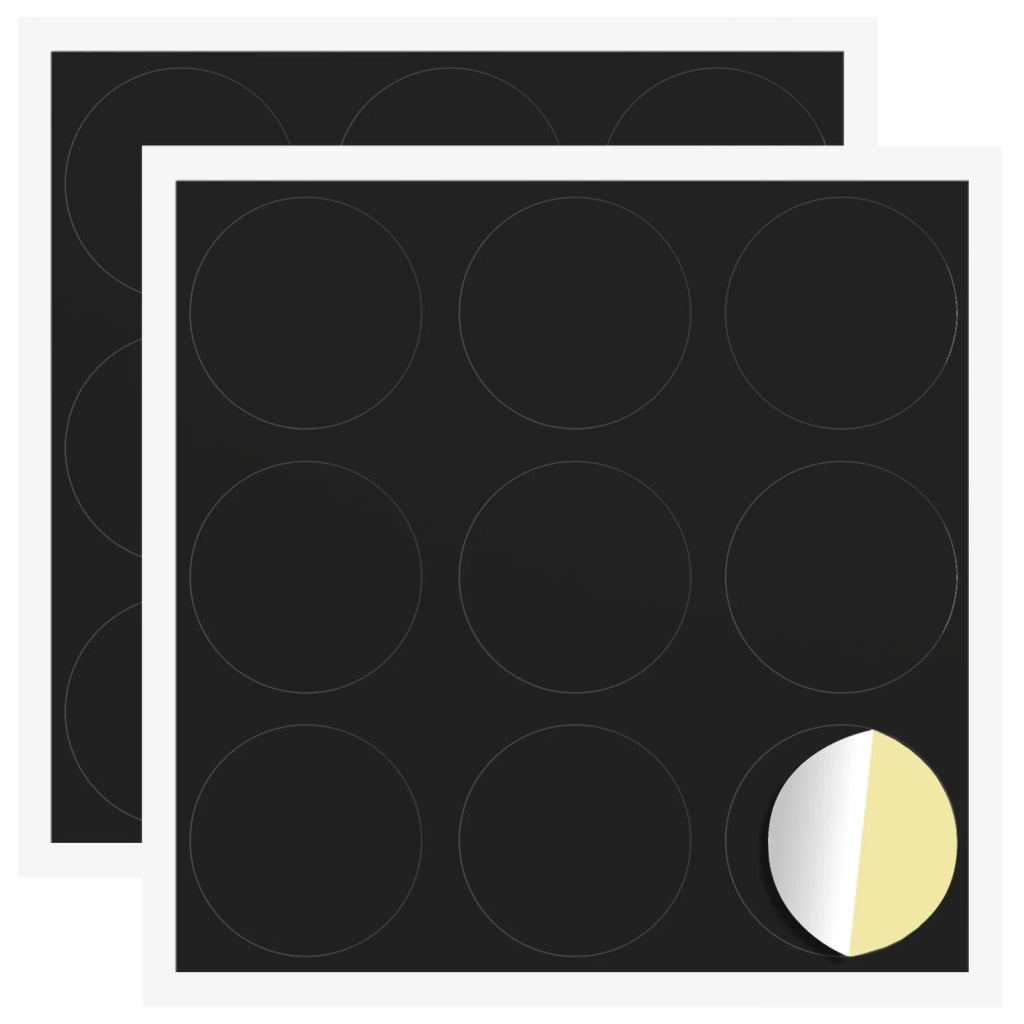 Copertura Vite Adesiva 2 pz Nero ? 20 x 0,5 mm Carta Rivestita CFW9345244
