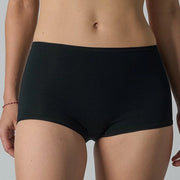 Tris di slip da donna in cotone puro, ideale per la casa, yoga o come base, Nero-L