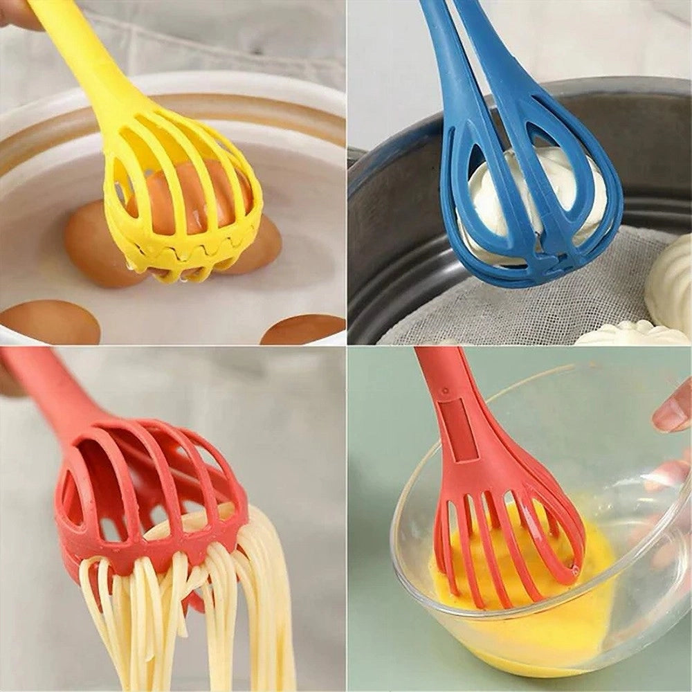 Trade Shop - Frusta Multifunzione Monta Mescola Sbatte Utensile Per Cucina Ergonomico Con Clip -