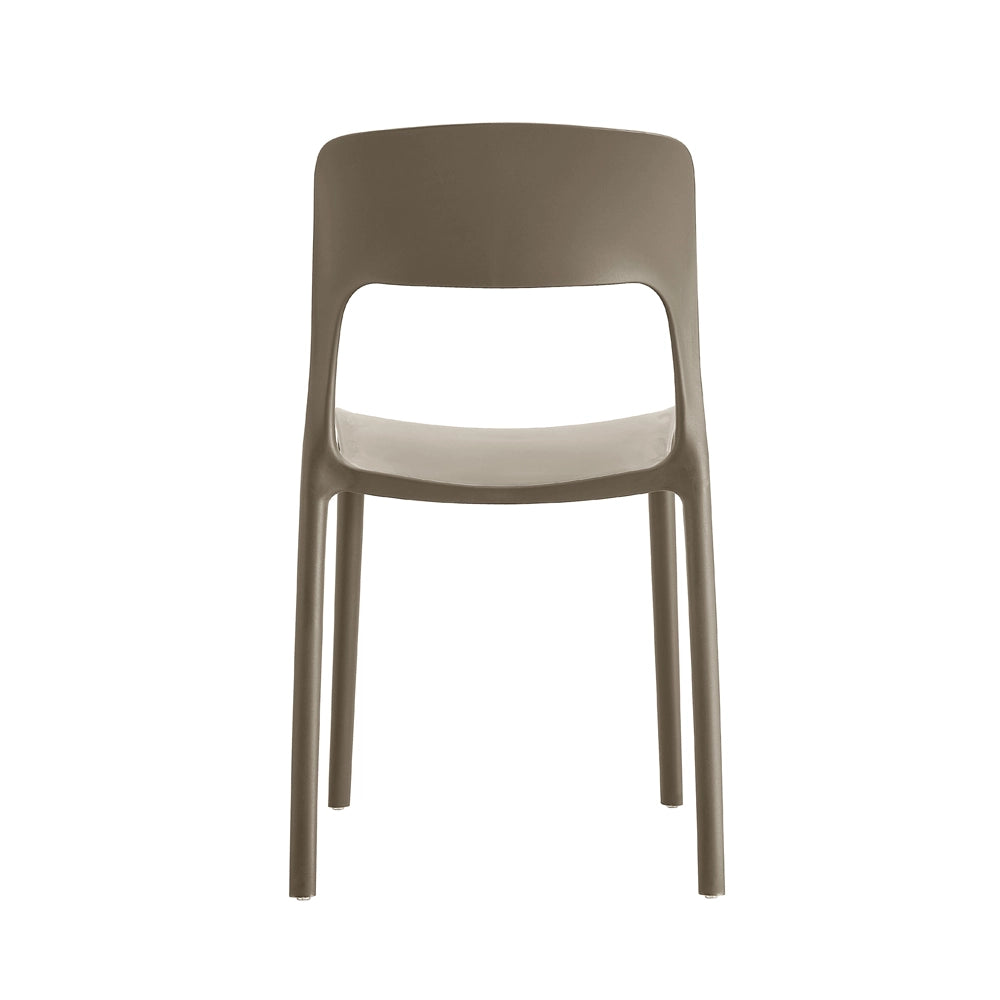 SEDIE IN POLIPROPILENE IMPILABILI 56x48x83cm TORTORA INTERNO-ESTERNO 6PZ MEB
