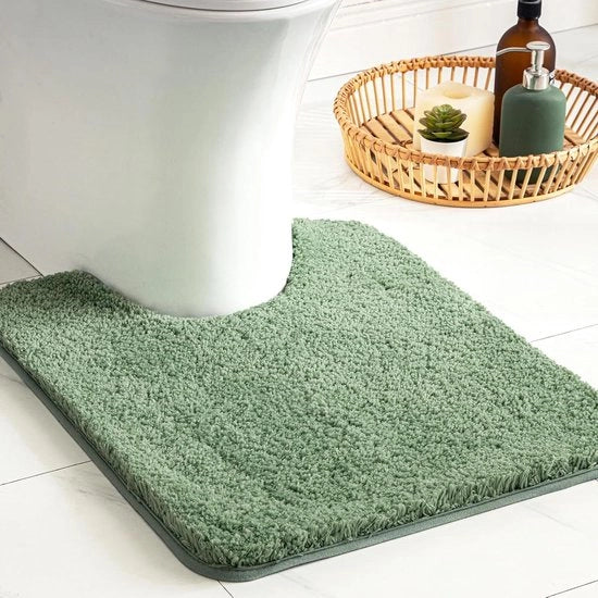 Matto di gommapiuma antiscivolo per bagno - 50 x 60 cm - Verde