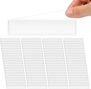 Etichettatore trasparente da 100 pezzi - PVC - 11 x 3 cm - Casse rimovibili - Inserzioni bianche - Etichettatore autoadesivo