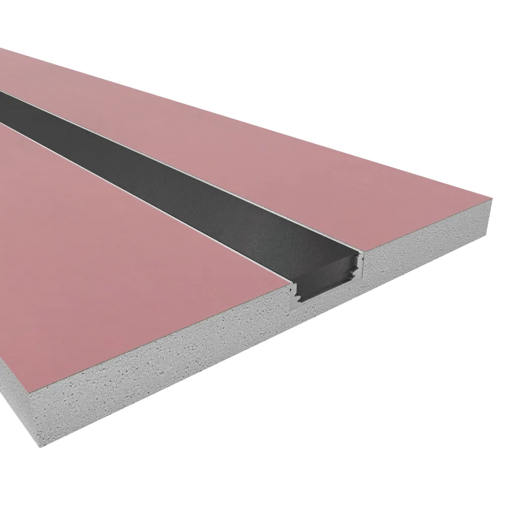 Cartongesso con profilo in alluminio integrato 2m ignifugo