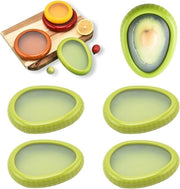 Contenitore di conservazione per frutta e verdura, 4-pack di scatole in silicone riciclabili con coperchio per uva, limone, avocado, pomodoro e verdure per mantenere il cibo fresco (verde, 4-pack)