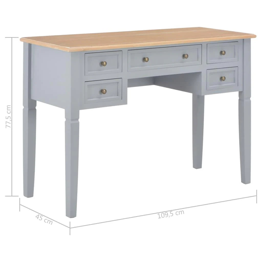 Scrivania/tavolo da lavoro per computer grigio 109,5 cm legno 0502121