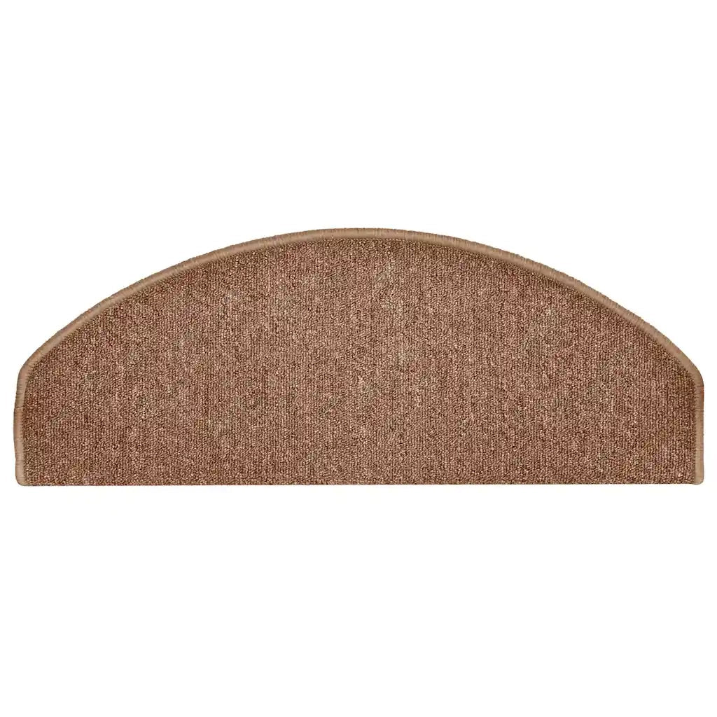 Tappetini per scale 30 pz 65x24x4 cm Marrone Semicircolari Grandi
