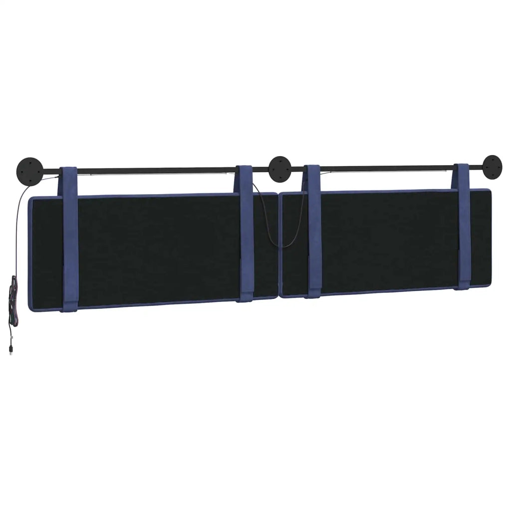 Testiera sospesa Con luce LED Blu Polizia Velluto