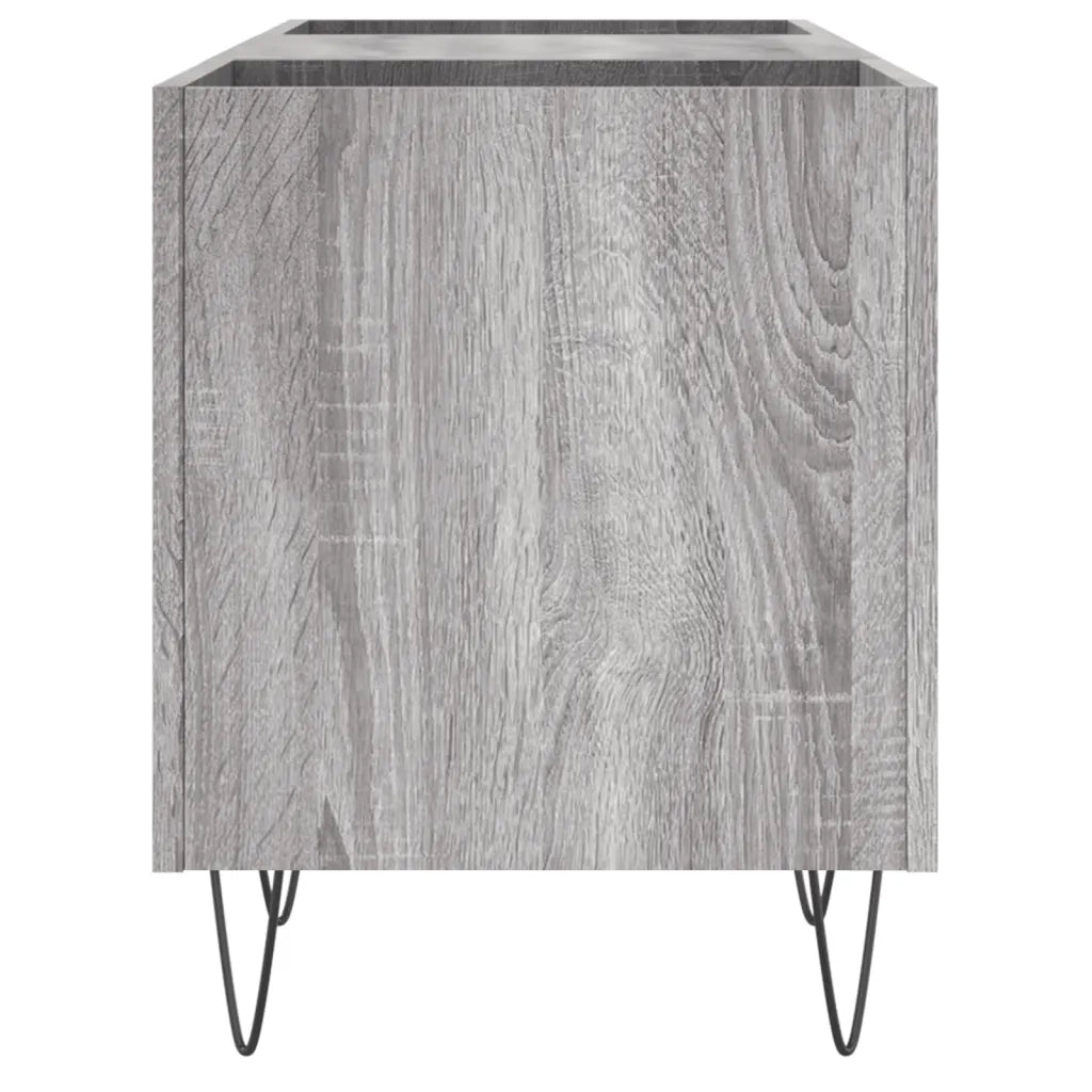 Mobile Porta Dischi Grigio Sonoma 121x38x48cm Legno Multistrato 831682