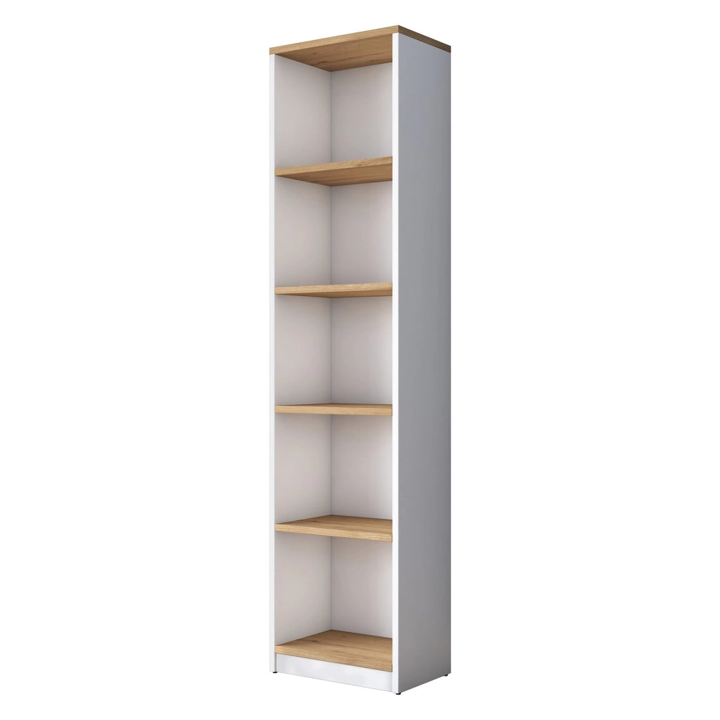 Venetico, Scrivania 9 Ripiani, 120x50x162h cm Marrone Rovere Nodi