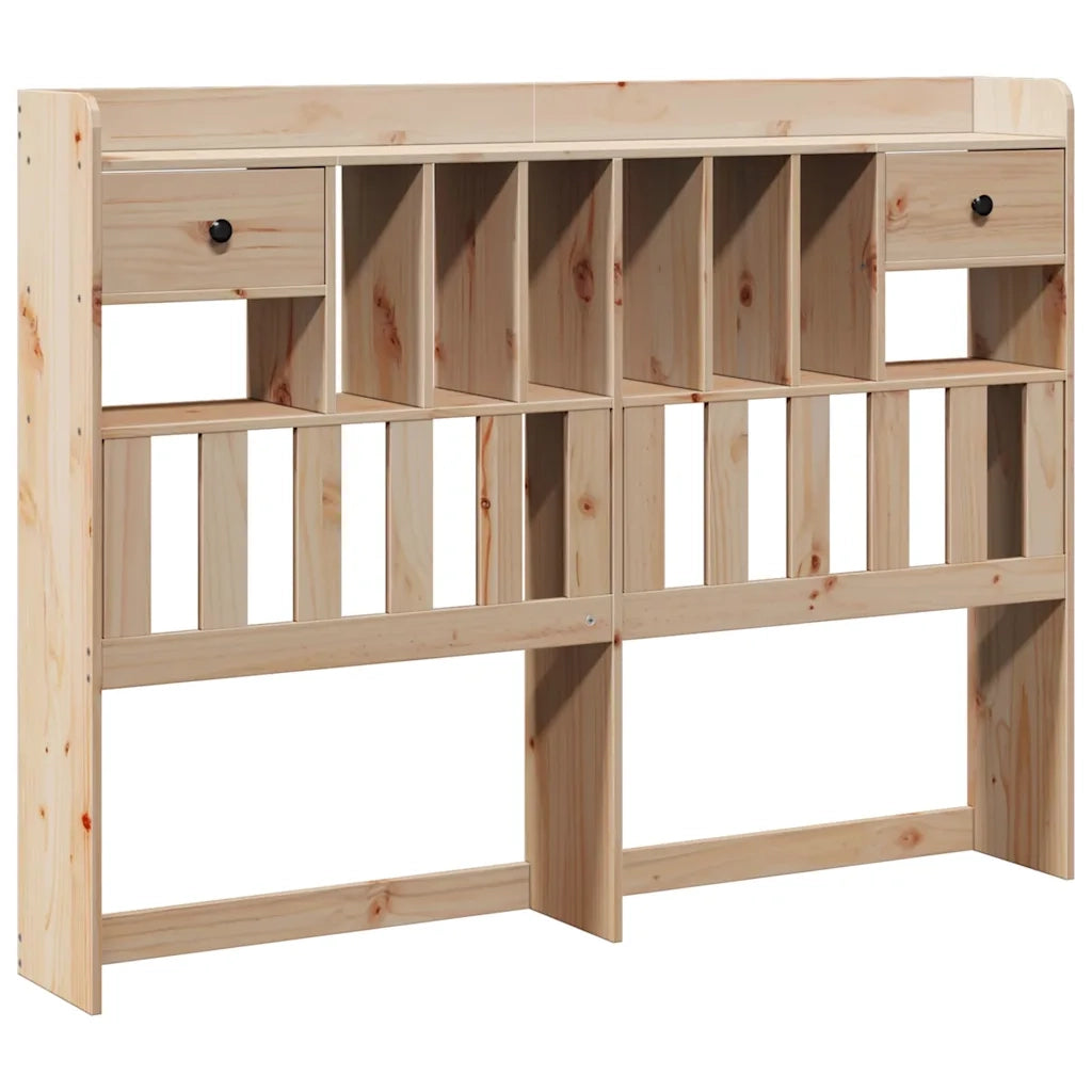 Testiera con Ripiani-Testata contenitore 140 cm in Legno Massello di Pino 897375