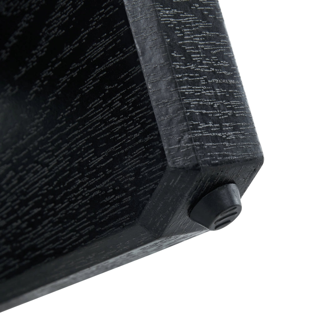 Tavolino da caffè rotondo con base incrociata in MDF e vetro - per soggiorno - 79 cm - nero