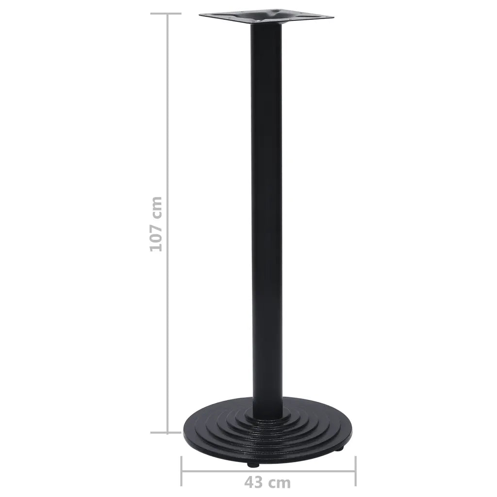 vidaXL Gamba per Tavolino da Bistrò Nero Ø43x107 cm in Ghisa