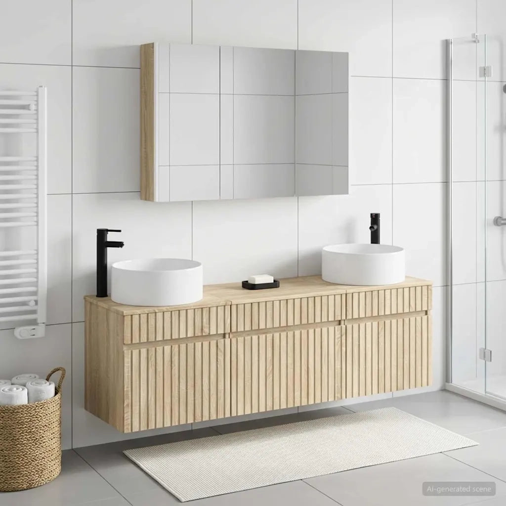Set di Armadi da Bagno 4 pcs Rovere Sonoma 103,5 x 15,5 x 70 cm 3406665